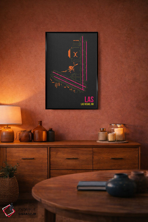 تابلو دکوراتیو لاس وگاس اثر ۰۸ لفت - D5B