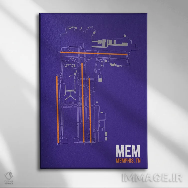 تابلو دکوراتیو ممفیس اثر ۰۸ لفت - نمای روبهرو روی دیوار