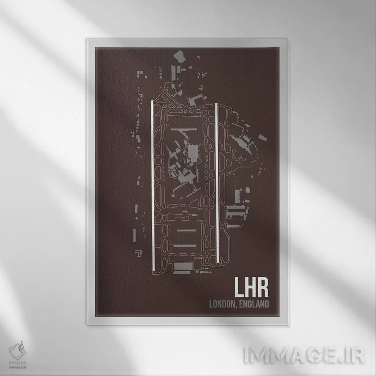 تابلو دکوراتیو لندن اثر ۰۸ لفت - نمای قابدار سفید