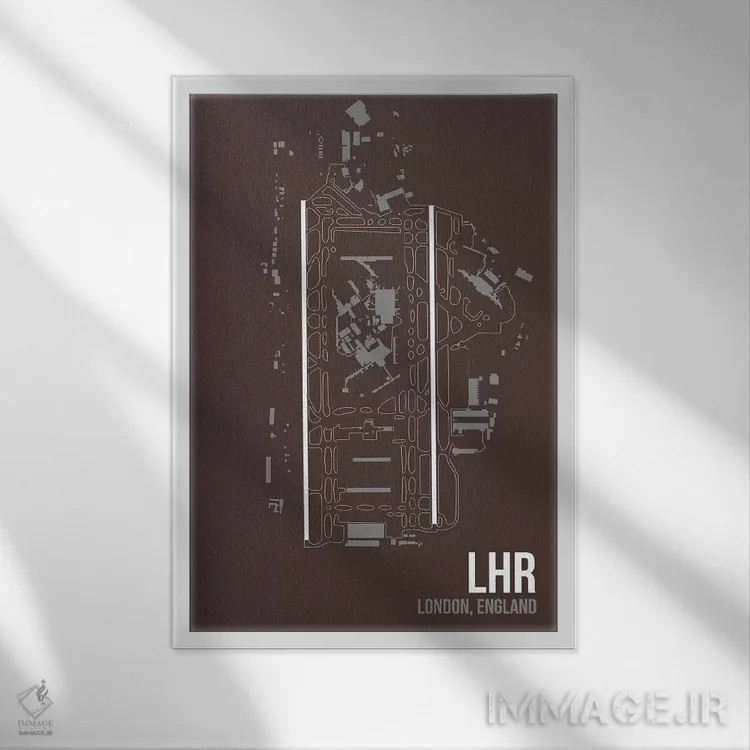 تابلو دکوراتیو لندن اثر ۰۸ لفت - نمای قابدار سفید