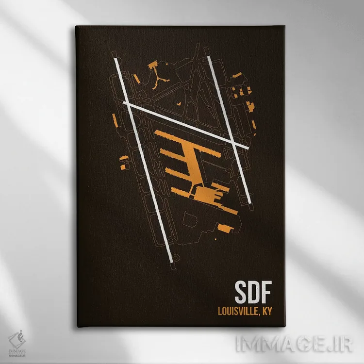 تابلو دکوراتیو لوئیزویل اثر ۰۸ لفت - نمای روبهرو روی دیوار