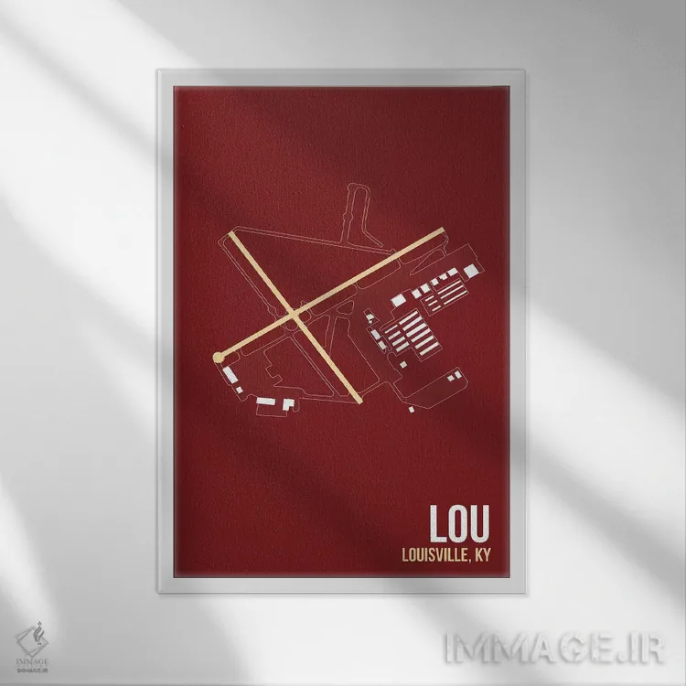 تابلو دکوراتیو لوئیزویل اثر ۰۸ لفت - نمای قابدار سفید