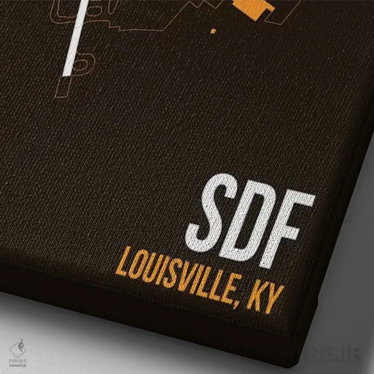 تابلو دکوراتیو لوئیزویل اثر ۰۸ لفت - نمای نزدیک بافت بوم