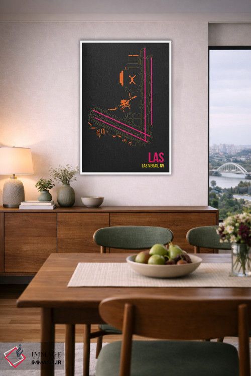 تابلو دکوراتیو لاس وگاس اثر ۰۸ لفت - D6W