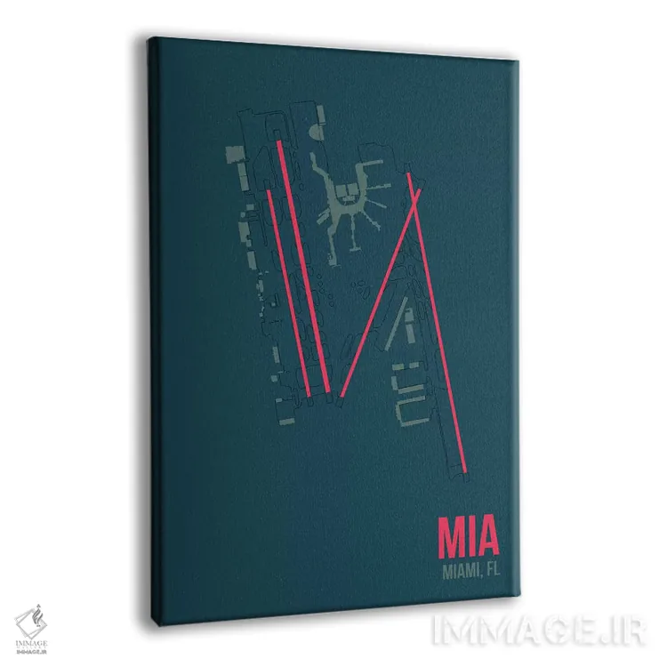 تابلو دکوراتیو میامی اثر ۰۸ لفت - نمای پرسپکتیو محصول