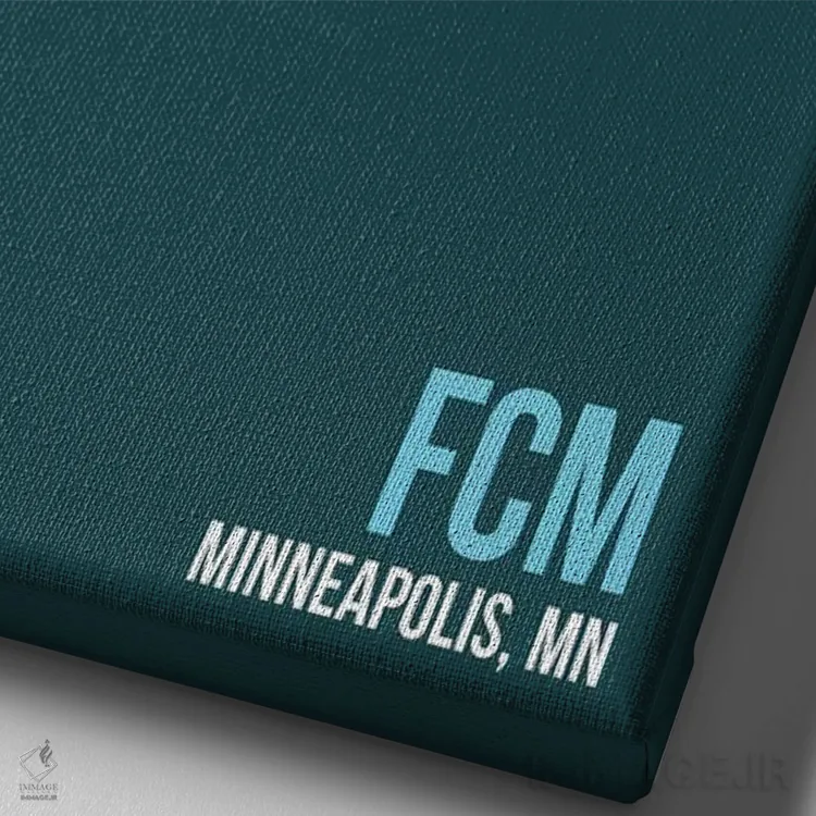 تابلو دکوراتیو مینیاپولیس اثر ۰۸ لفت - نمای نزدیک بافت بوم