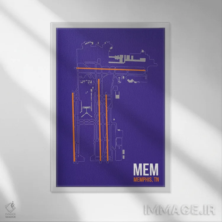 تابلو دکوراتیو ممفیس اثر ۰۸ لفت - نمای قابدار سفید