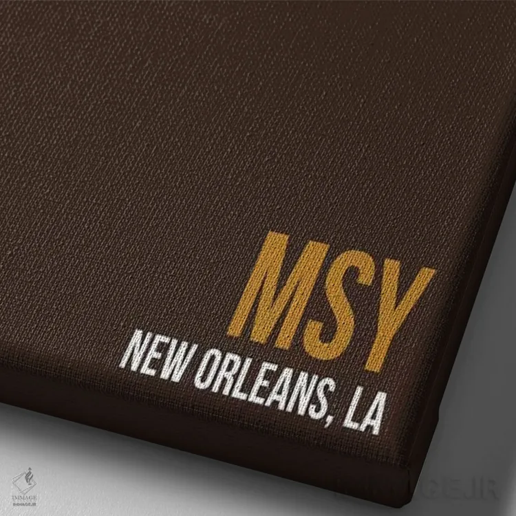 تابلو دکوراتیو نیواورلئان اثر ۰۸ لفت - نمای نزدیک بافت بوم