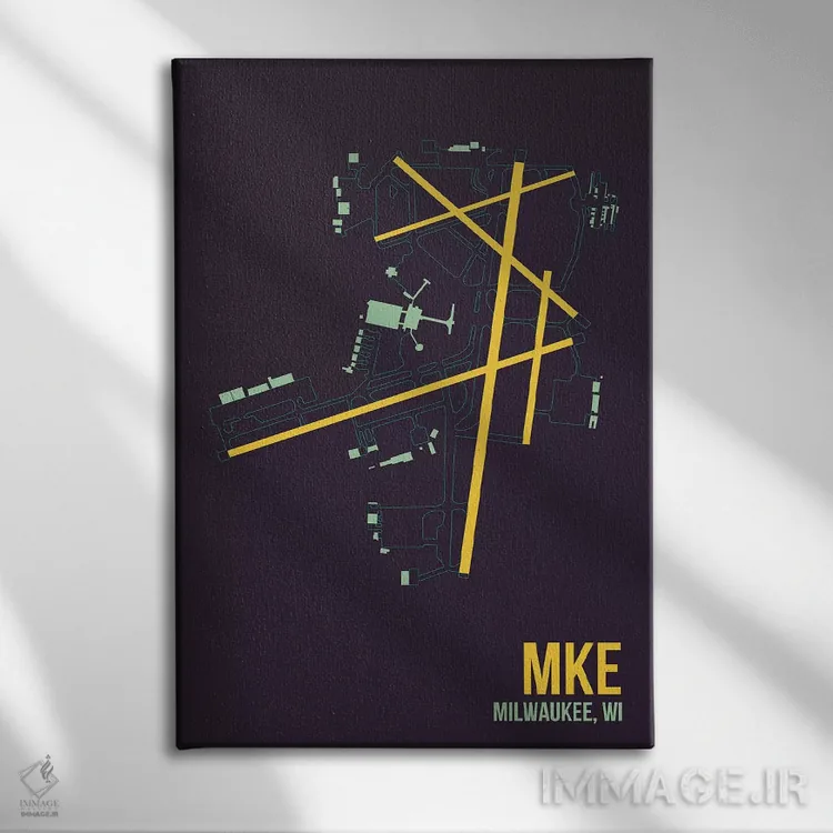 تابلو دکوراتیو میلواکی اثر ۰۸ لفت - نمای روبهرو روی دیوار