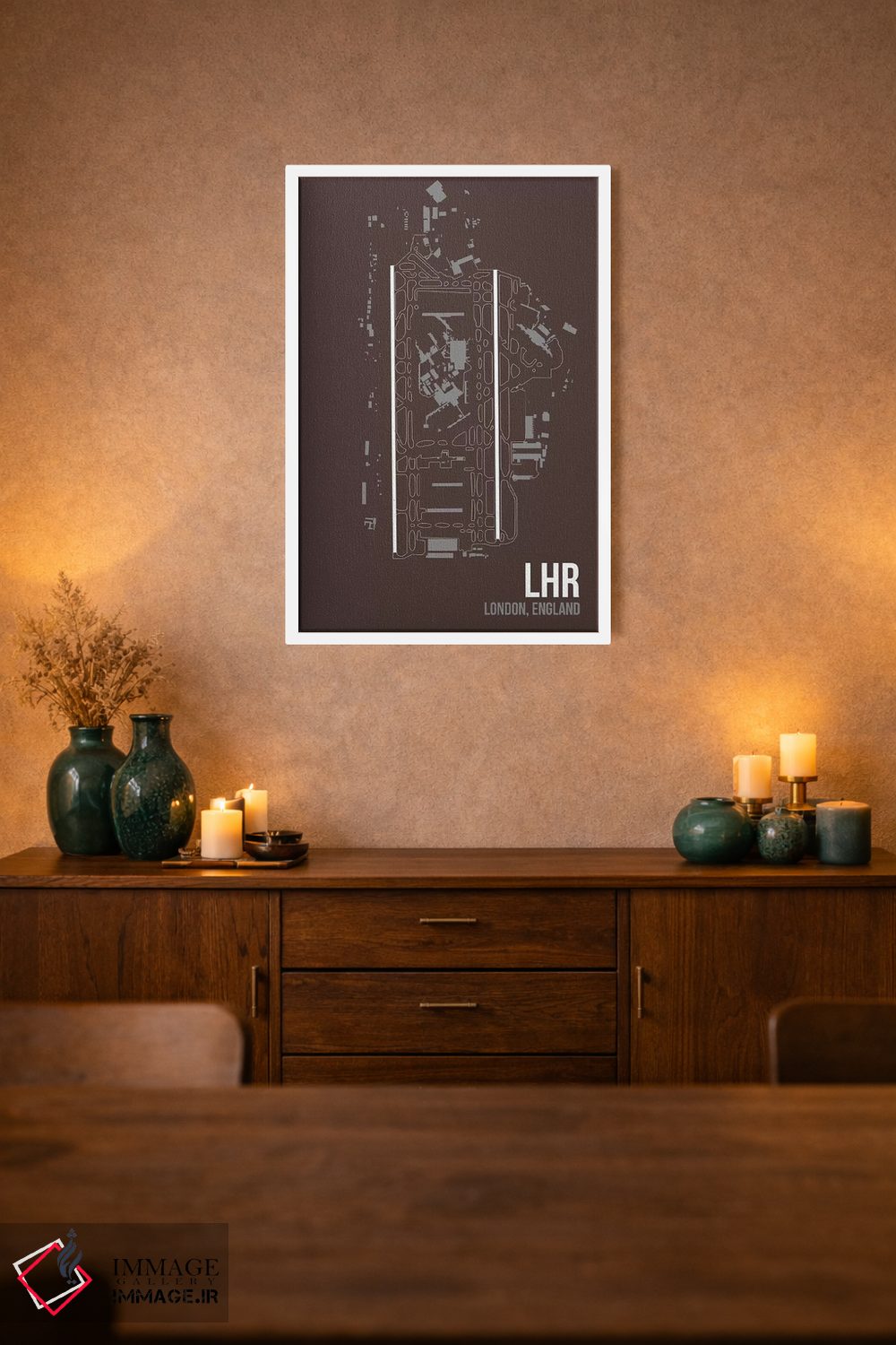 تابلو دکوراتیو لندن اثر ۰۸ لفت - D1W