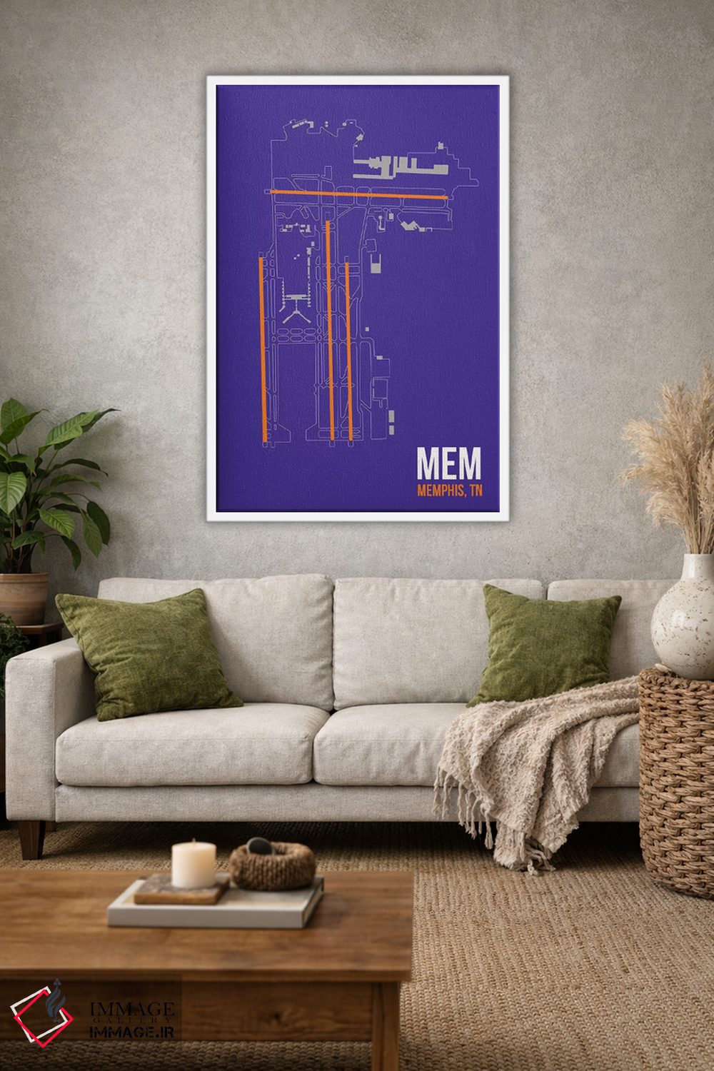 تابلو دکوراتیو ممفیس اثر ۰۸ لفت - D1W