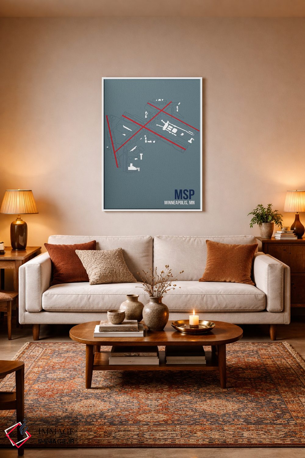 تابلو دکوراتیو مینیاپولیس-سنت پل اثر ۰۸ لفت - D1W