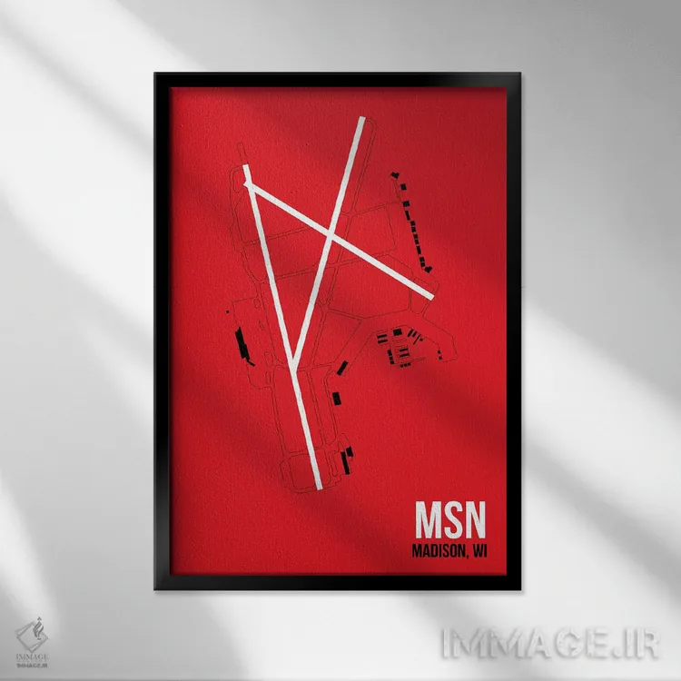 تابلو دکوراتیو مدیسون اثر ۰۸ لفت - نمای قابدار مشکی