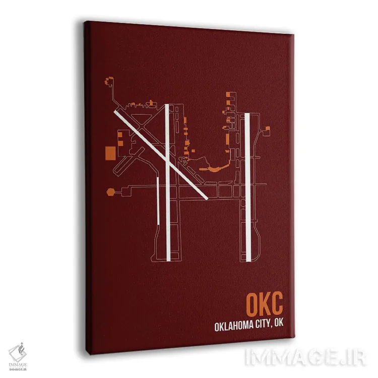 تابلو دکوراتیو اوکلاهاما سیتی اثر ۰۸ لفت - نمای پرسپکتیو محصول