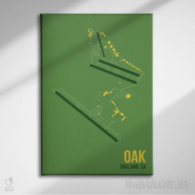 تابلو دکوراتیو اوکلند اثر ۰۸ لفت - نمای روبهرو روی دیوار