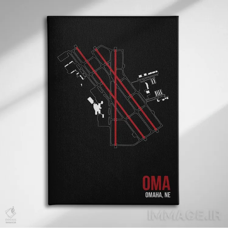 تابلو دکوراتیو اوماها اثر ۰۸ لفت - نمای روبهرو روی دیوار