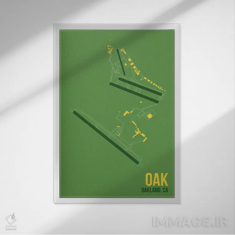 تابلو دکوراتیو اوکلند اثر ۰۸ لفت - نمای قابدار سفید