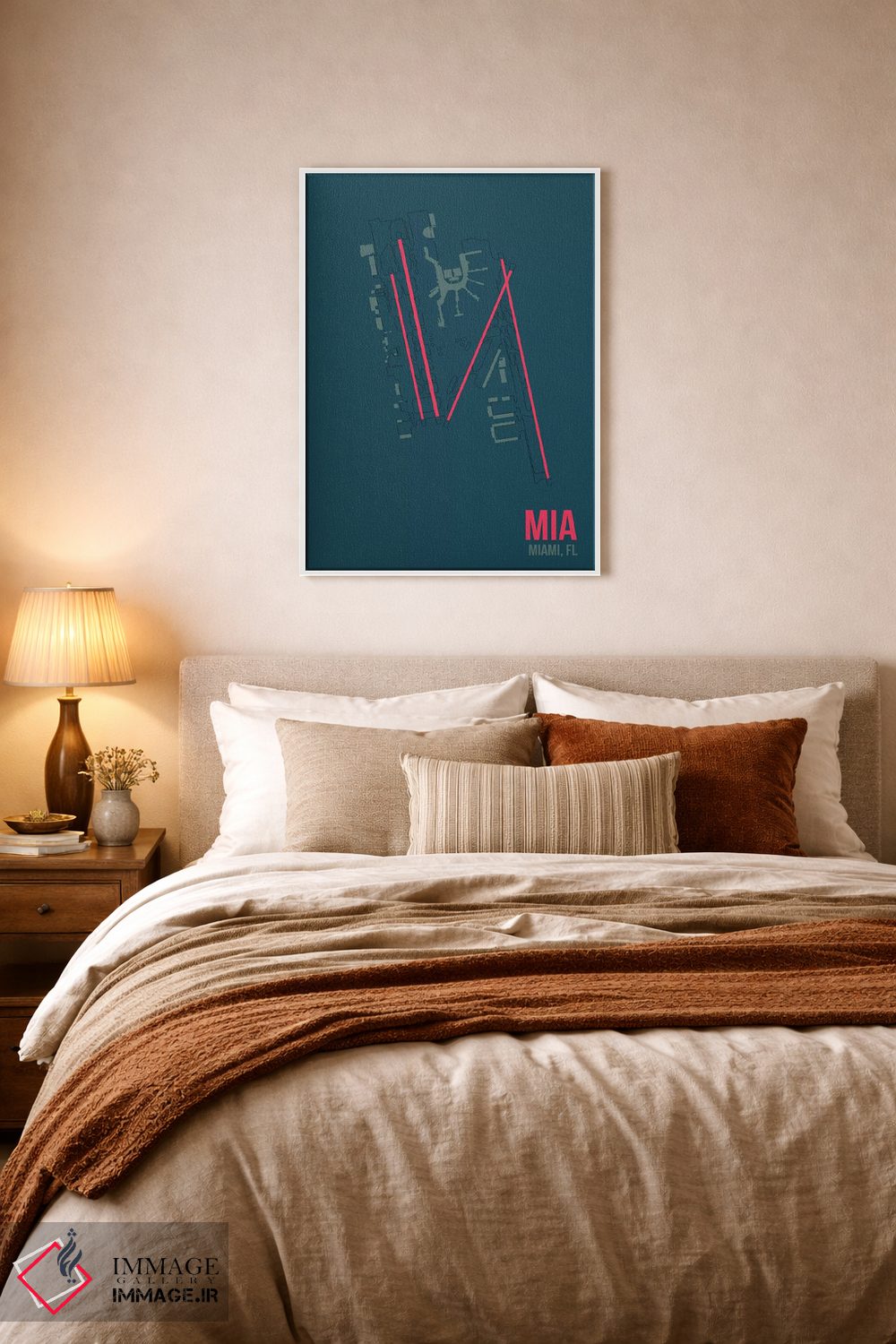 تابلو دکوراتیو میامی اثر ۰۸ لفت - D5W