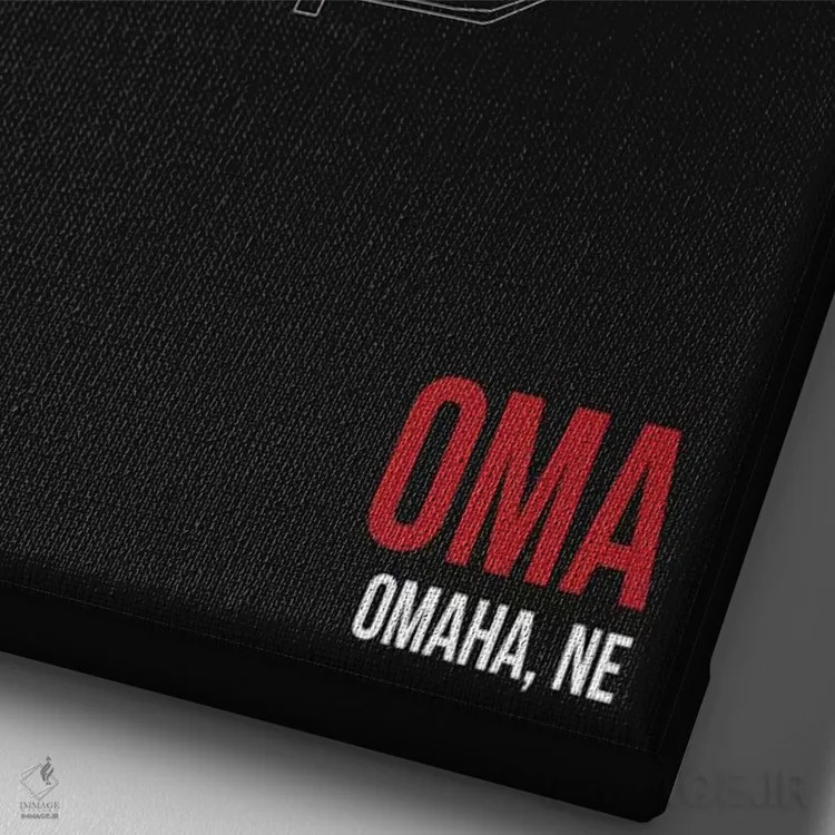 تابلو دکوراتیو اوماها اثر ۰۸ لفت - نمای نزدیک بافت بوم