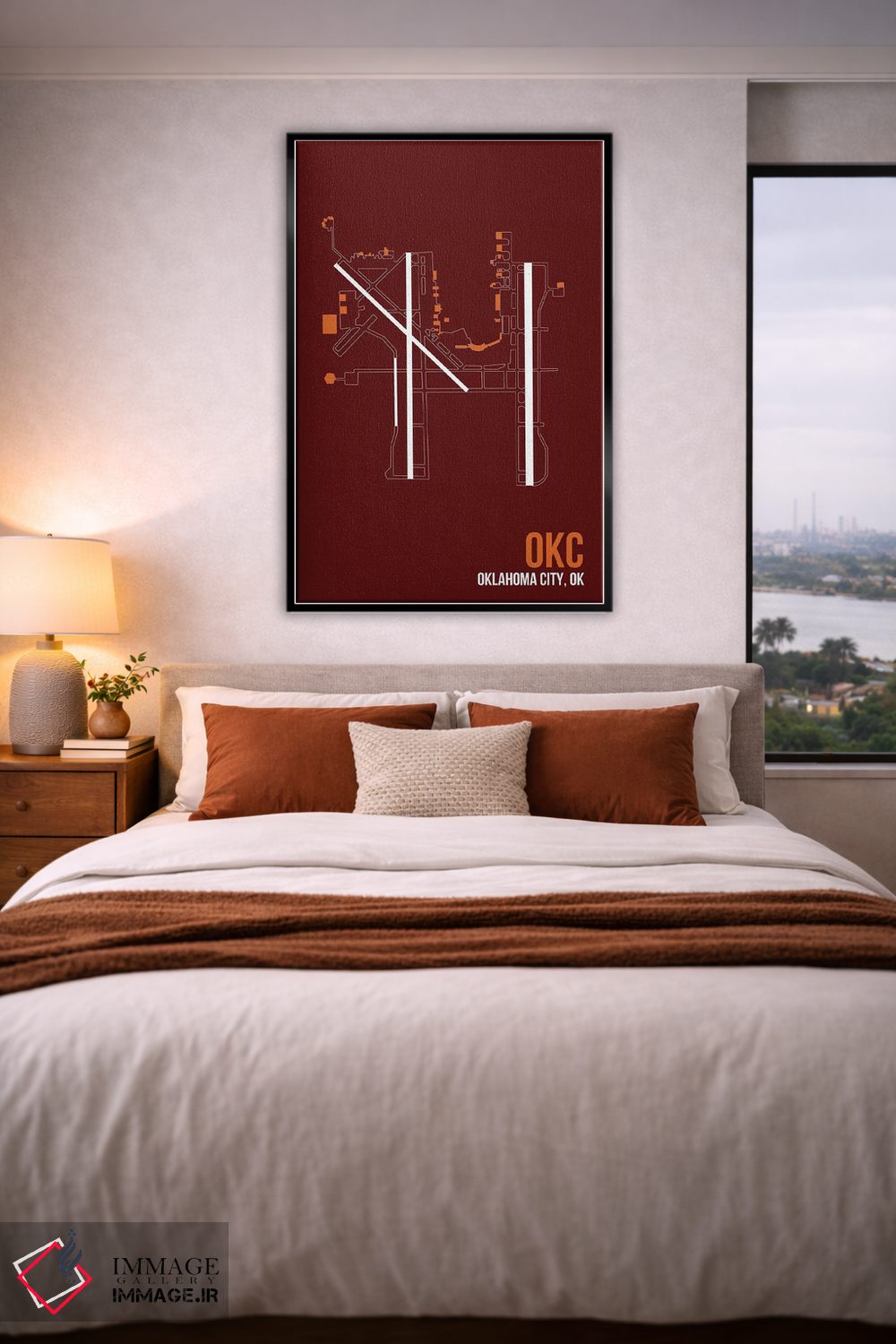 تابلو دکوراتیو اوکلاهاما سیتی اثر ۰۸ لفت - D4B