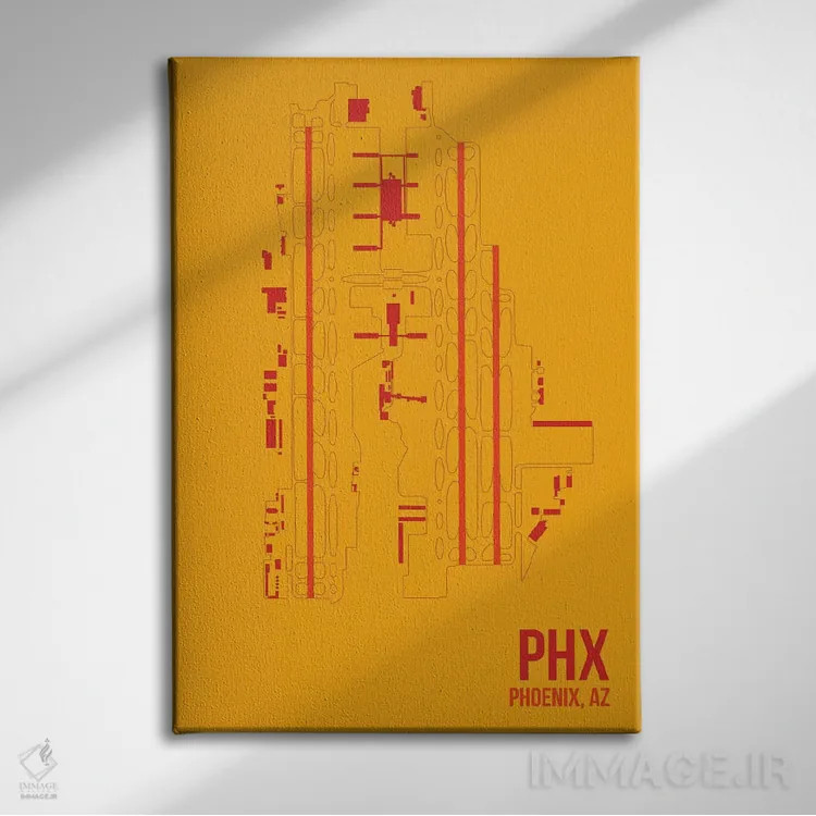 تابلو دکوراتیو فونیکس اسکای هاربر اثر ۰۸ لفت - نمای روبهرو روی دیوار