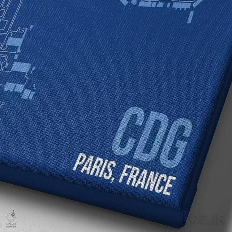 تابلو دکوراتیو پاریس اثر ۰۸ لفت - نمای نزدیک بافت بوم