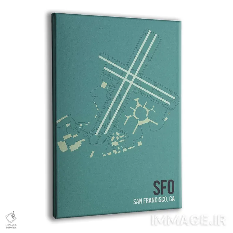 تابلو دکوراتیو سانفرانسیسکو اثر ۰۸ لفت - نمای پرسپکتیو محصول