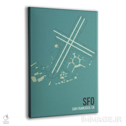 تابلو دکوراتیو سانفرانسیسکو اثر ۰۸ لفت - نمای پرسپکتیو محصول