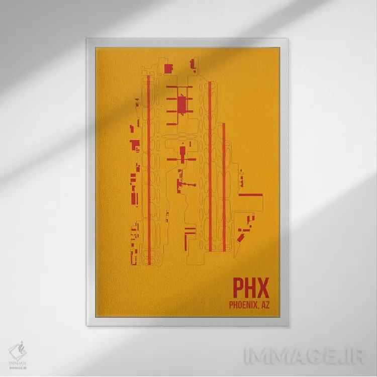 تابلو دکوراتیو فونیکس اسکای هاربر اثر ۰۸ لفت - نمای قابدار سفید