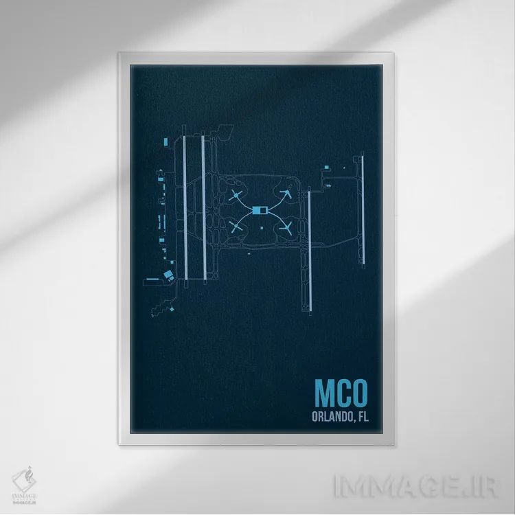 تابلو دکوراتیو اورلاندو اثر ۰۸ لفت - نمای قابدار سفید