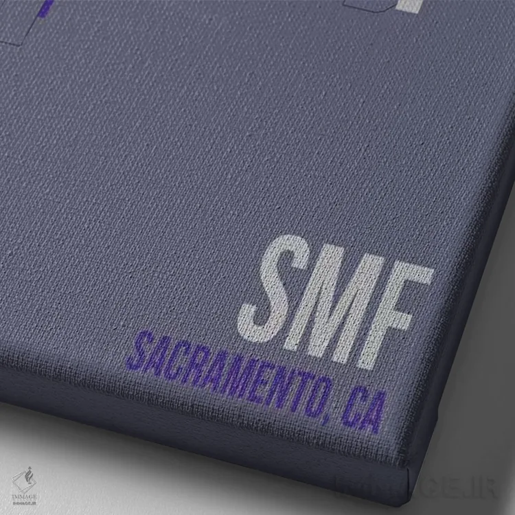 تابلو دکوراتیو ساکرامنتو اثر ۰۸ لفت - نمای نزدیک بافت بوم