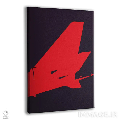 تابلو مینیمال دم هواپیما اثر ۰۸ لفت - نمای پرسپکتیو محصول