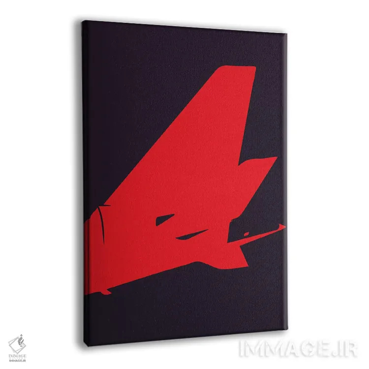 تابلو مینیمال دم هواپیما اثر ۰۸ لفت - نمای پرسپکتیو محصول