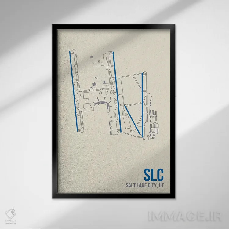 تابلو دکوراتیو سالت لیک سیتی اثر ۰۸ لفت - نمای قابدار مشکی