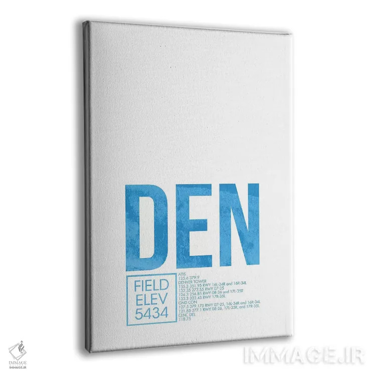 تابلو دکوراتیو کنترل ترافیک هوایی DEN، دنور اثر ۰۸ لفت - نمای پرسپکتیو محصول