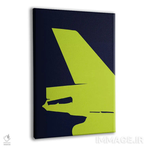 تابلو مینیمال دم هواپیمای DC-10 اثر ۰۸ لفت - نمای پرسپکتیو محصول