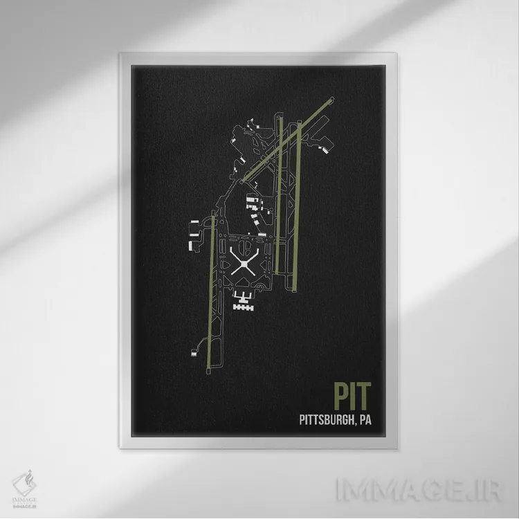 تابلو دکوراتیو پیتزبورگ اثر ۰۸ لفت - نمای قابدار سفید