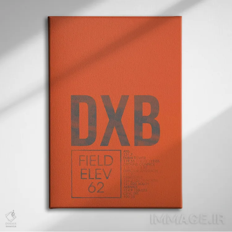 تابلو دکوراتیو دبی اثر ۰۸ لفت - نمای روبهرو روی دیوار