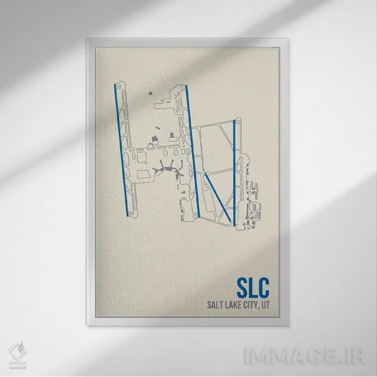 تابلو دکوراتیو سالت لیک سیتی اثر ۰۸ لفت - نمای قابدار سفید