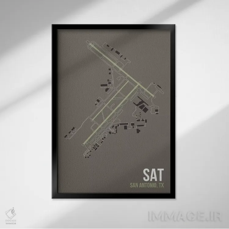 تابلو دکوراتیو سن آنتونیو اثر ۰۸ لفت - نمای قابدار مشکی