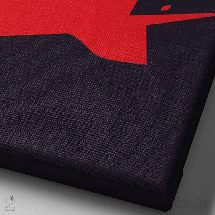 تابلو مینیمال دم هواپیما اثر ۰۸ لفت - نمای نزدیک بافت بوم