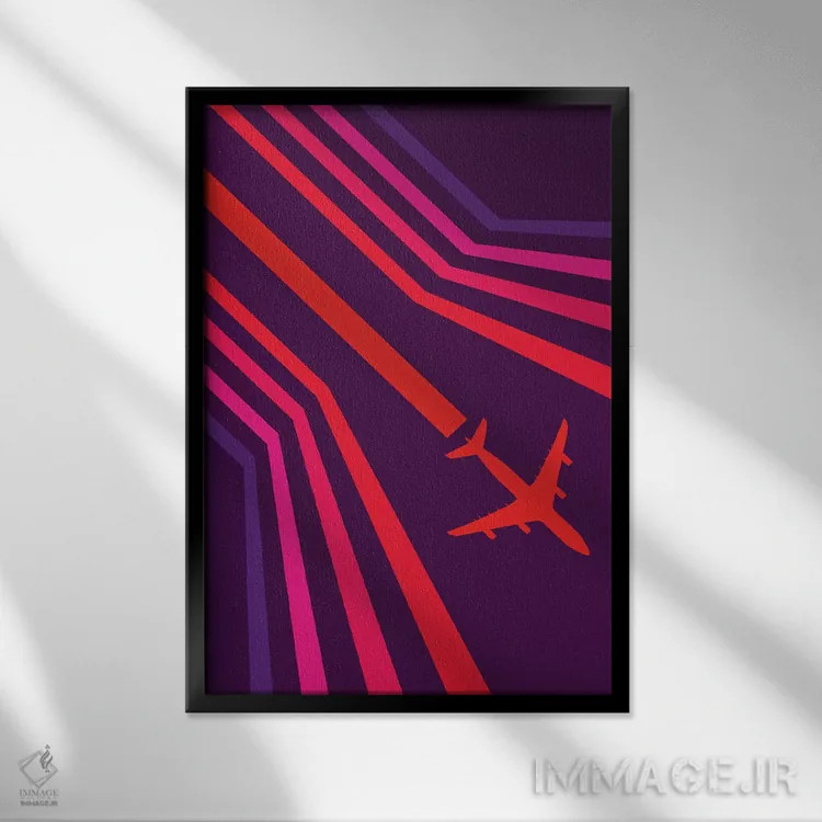 تابلو دکوراتیو این کار را بکن اثر ۰۸ لفت - نمای قابدار مشکی