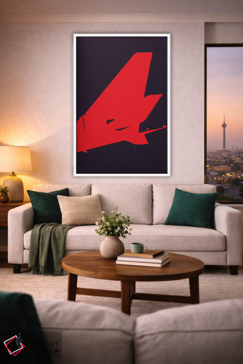 تابلو مینیمال دم هواپیما اثر ۰۸ لفت - D1W