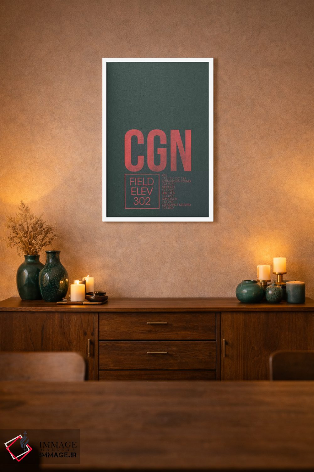 تابلو دکوراتیو کنترل ترافیک هوایی CGN، کلن، آلمان اثر ۰۸ لفت - D1W
