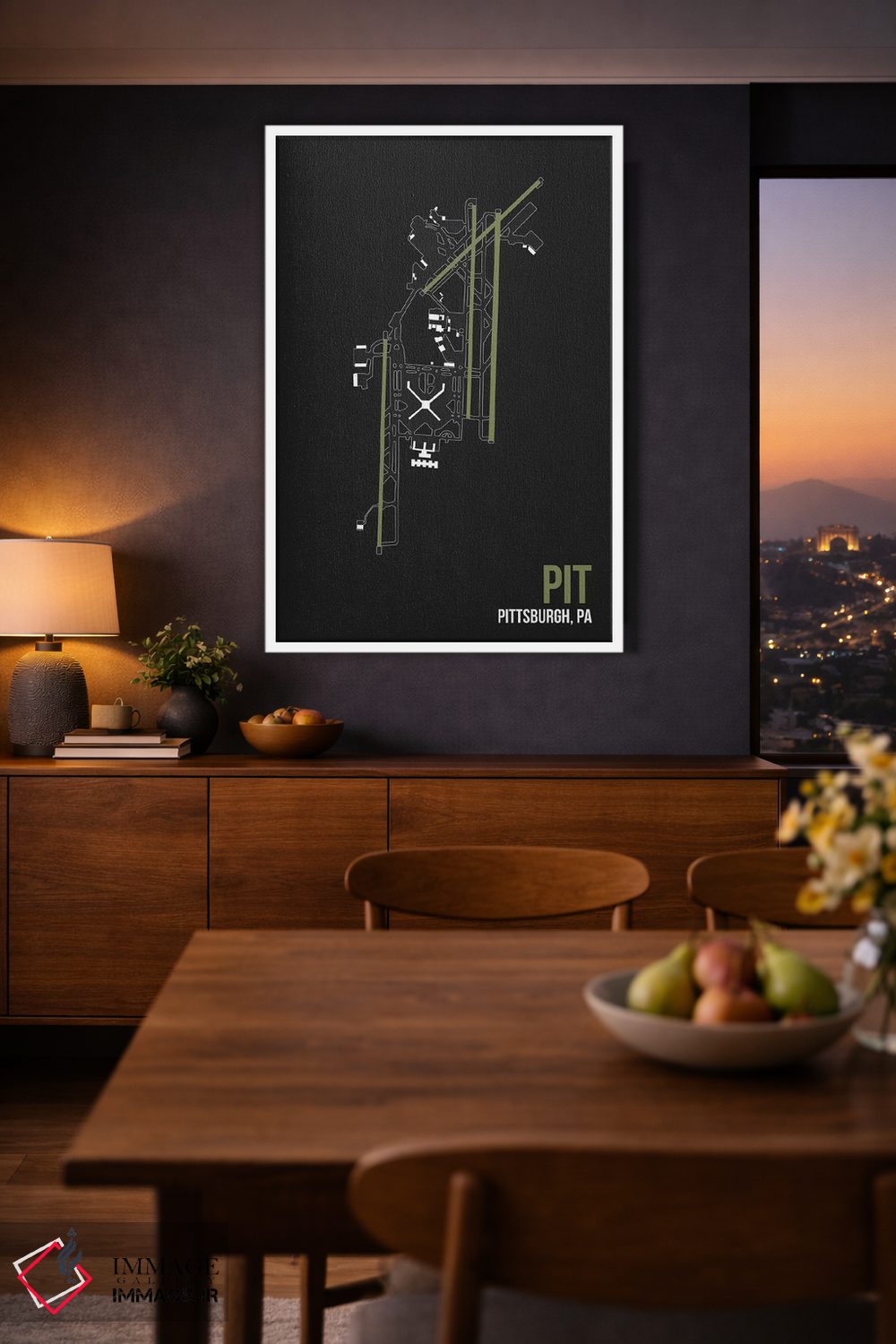 تابلو دکوراتیو پیتزبورگ اثر ۰۸ لفت - D3W