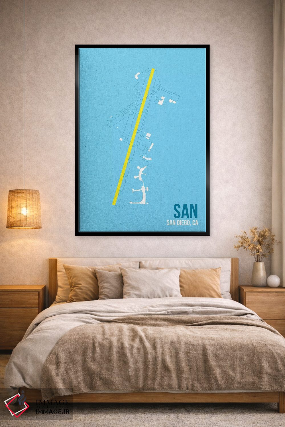 تابلو دکوراتیو سن دیگو اثر ۰۸ لفت - D2B