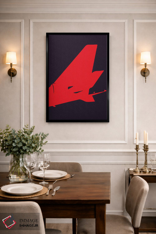 تابلو مینیمال دم هواپیما اثر ۰۸ لفت - D2B