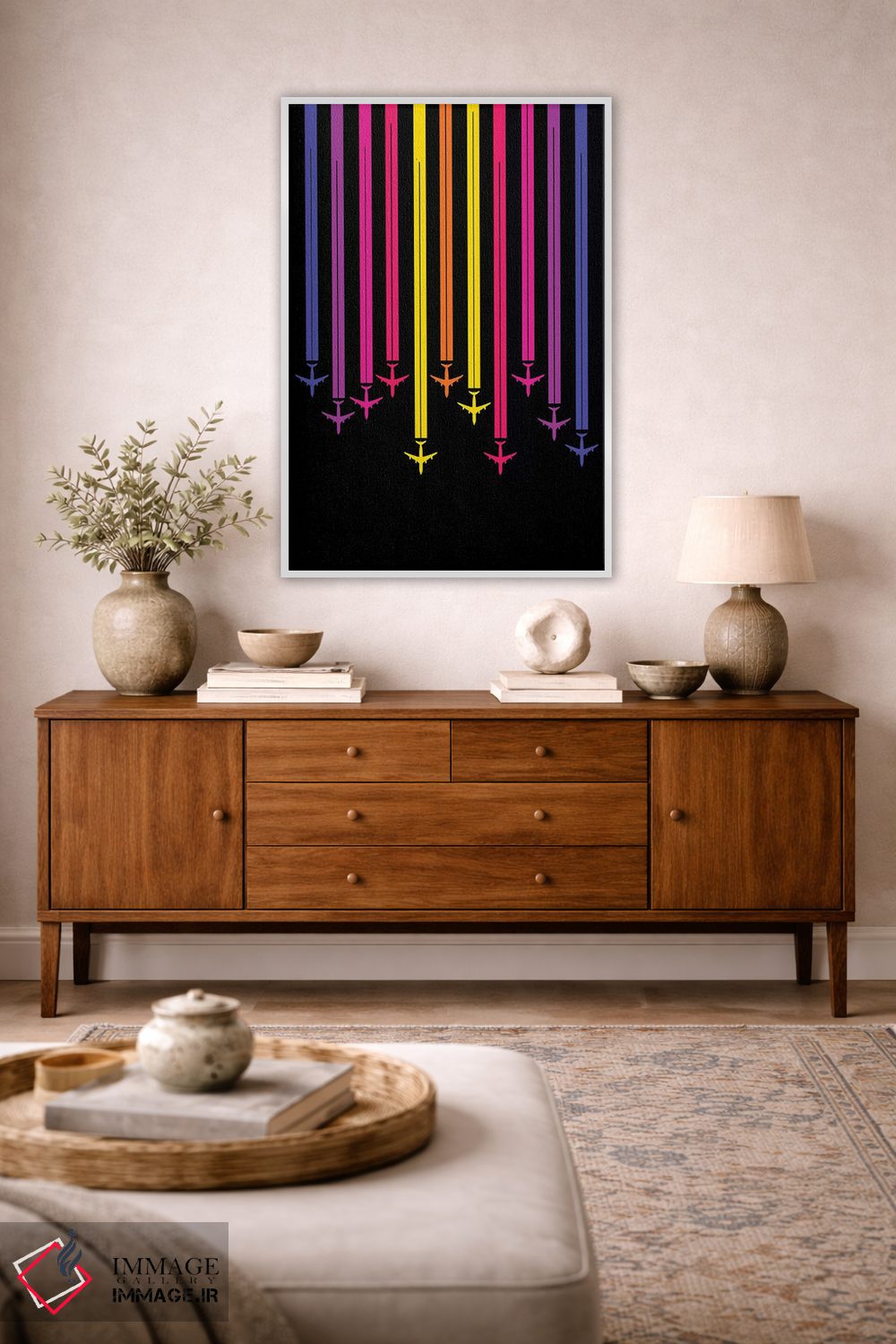 تابلو دکوراتیو سرزنده اثر ۰۸ لفت - D2W