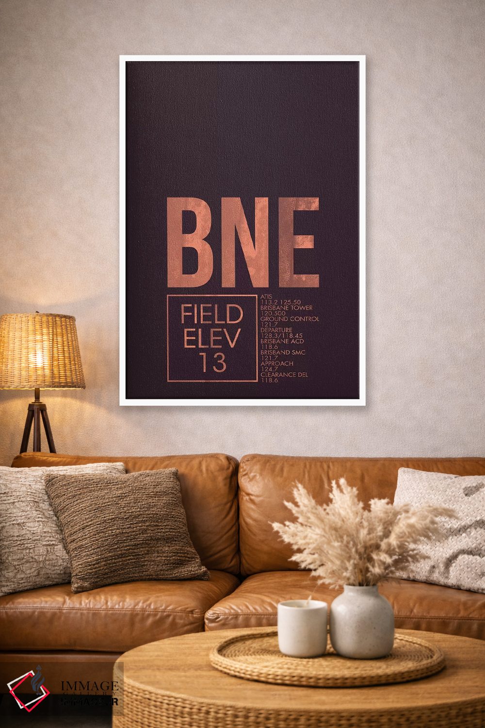 تابلو دکوراتیو کنترل ترافیک هوایی BNE، بریزبن اثر ۰۸ لفت - D2W
