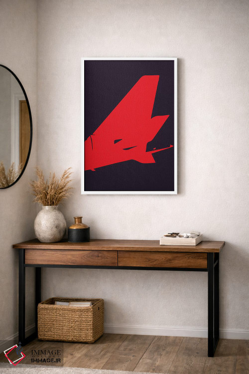 تابلو مینیمال دم هواپیما اثر ۰۸ لفت - D3W